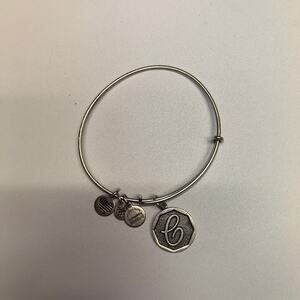 Alex and Ani Silver-Tone Bangle Bracelet 2016 Initial C "C"